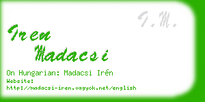 iren madacsi business card