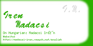 iren madacsi business card